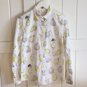 J. Crew Factory Perfect Shirt in Pear Print